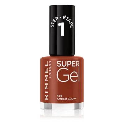 Rimmel Super Gel gelový lak na nehty bez užití UV/LED lampy odstín 075 Amber Glow 12 ml