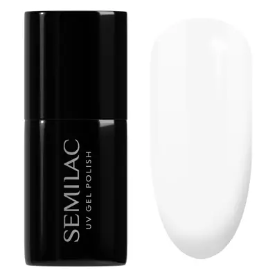 Semilac UV Hybrid Black & White gelový lak na nehty odstín 001 Strong White 7 ml