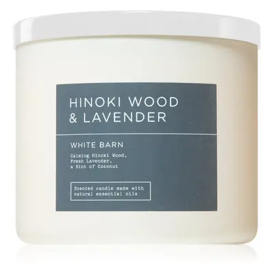 Bath & Body Works Hinoki Wood & Lavender vonná svíčka 411 g