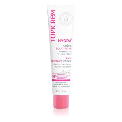 Topicrem Hydra+ Rich Radiance Cream intenzivní hydratační krém na den 40 ml