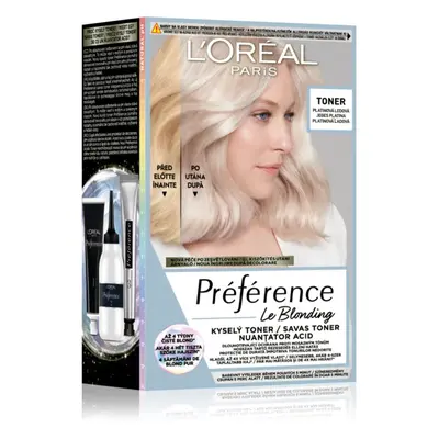 L’Oréal Paris Préférence Le Blonding Toner kyselý toner neutralizující mosazné podtóny odstín 01