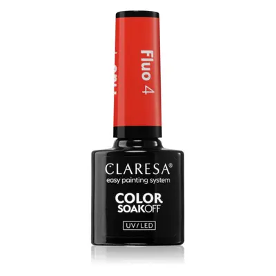 Claresa SoakOff UV/LED Color Fluo gelový lak na nehty odstín 4 5 g