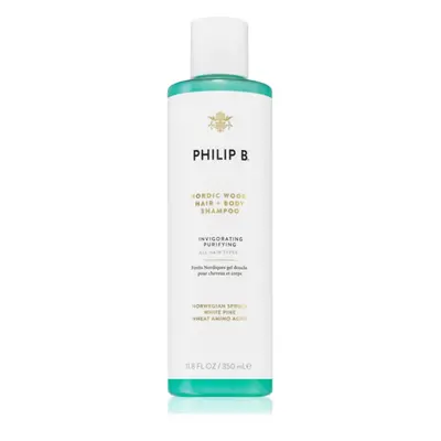 Philip B. White Label Nordic Wood čisticí šampon na tělo a vlasy 350 ml