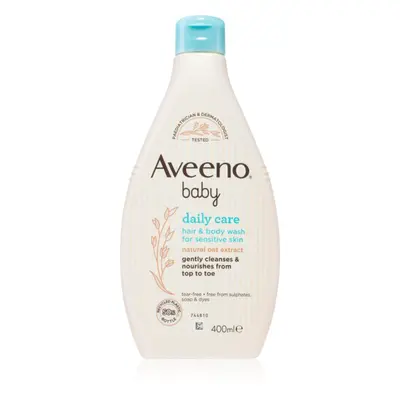 Aveeno Baby Hair&Body Wash dětský šampon na vlasy a tělo 400 ml