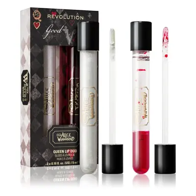 Makeup Revolution X Alice in Wonderland sada na rty odstín The Queens Lip Duo 1 ks