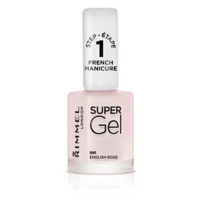 Rimmel Super Gel Step 1 lak na francouzskou manikúru odstín 091 English Rose 12 ml