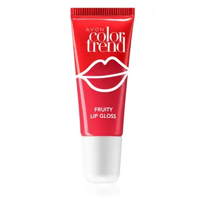 Avon ColorTrend Fruity Lips lesk na rty s příchutí odstín Strawberry 10 ml