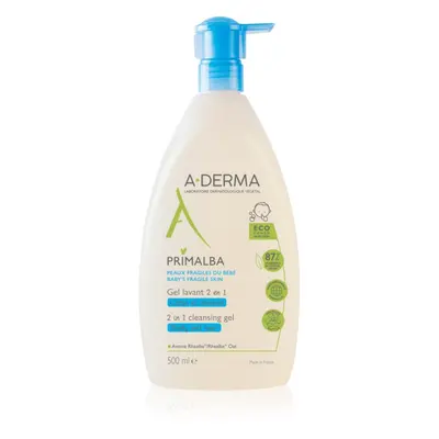 A-Derma Primalba Baby mycí gel na tělo a vlasy pro děti 500 ml