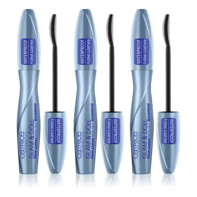 Catrice Glam & Doll Volume Mascara voděodolná řasenka výhodné balení 3 x 10 ml