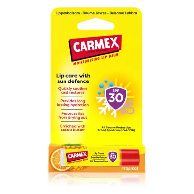 Carmex Tropical Sun Defense ochranný balzám na rty SPF 30 4,25 g