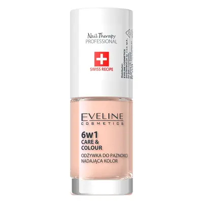 Eveline Cosmetics Nail Therapy Care & Colour kondicionér na nehty 6 v 1 odstín Nude 5 ml