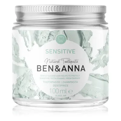 BEN&ANNA Natural Toothpaste Sensitive zubní pasta ve skleněné dóze pro citlivé zuby 100 ml