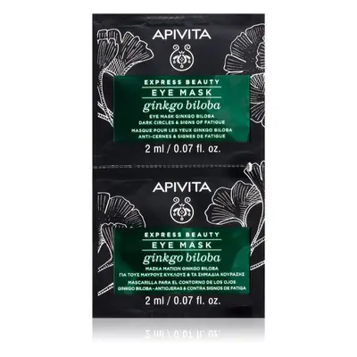 Apivita Express Beauty Eye Mask Gingko Biloba maska na oči proti otokům a tmavým kruhům 2 x 2 ml