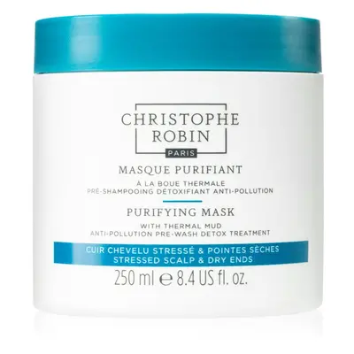 Christophe Robin Purifying Mask with Thermal Mud čisticí maska pro vlasy vystavené znečištěnému 