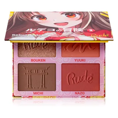 Rude Cosmetics Manga Face Palette multifunkční paleta na obličej odstín Rebel Rudeko 11.2 g