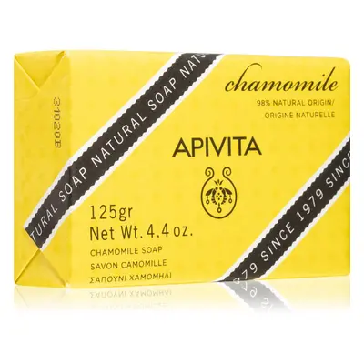 Apivita Natural Soap Chamomile čisticí tuhé mýdlo 125 g