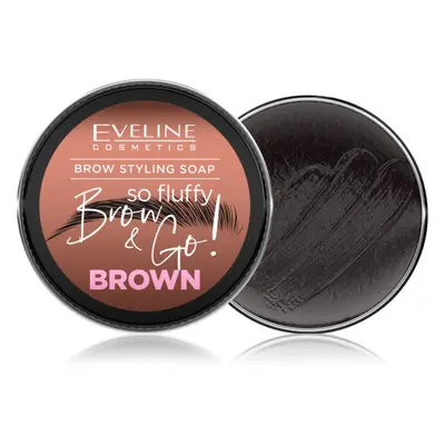 Eveline Cosmetics Brow & Go! stylingové mýdlo na obočí odstín Brown 25 g