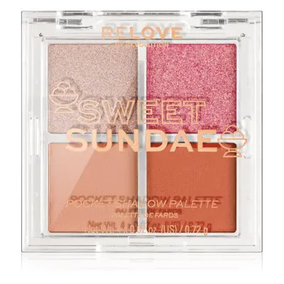 Revolution Relove Pocket Palette paletka očních stínů odstín Sweet Sundae 4x0.72 g