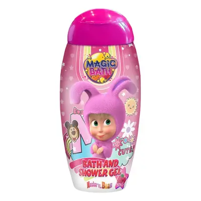 Masha & The Bear Magic Bath Bath & Shower Gel sprchový a koupelový gel pro děti Raspberry 200 ml