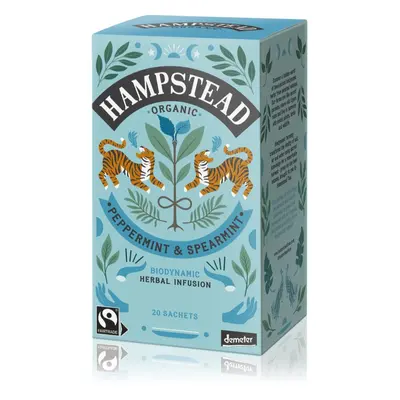 Hampstead Tea London Peppermint & Spearmint BIO porcovaný čaj 20 ks