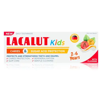 Lacalut Kids Caries and Sugar Acid Protection dětská zubní pasta 2-6y 55 ml