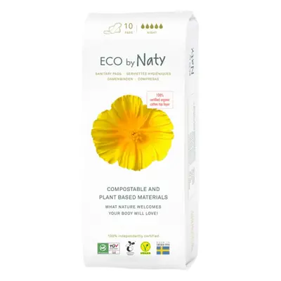 ECO by Naty Sanitary Pads Night vložky 10 ks