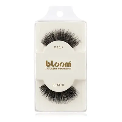 Bloom Natural nalepovací řasy z přírodních vlasů No. 117 (Black) 1 cm