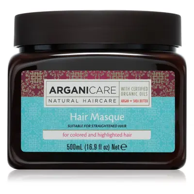 Arganicare Argan Oil & Shea Butter Hair Masque hloubkově hydratační maska pro barvené vlasy 500 