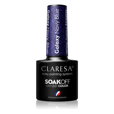 Claresa SoakOff UV/LED Color Galaxy gelový lak na nehty odstín Navy Blue 5 g