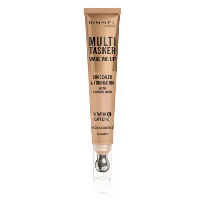 Rimmel Multi-Tasker Wake Me Up make-up a korektor pro rozjasnění pleti odstín 40 Ivory 20 ml