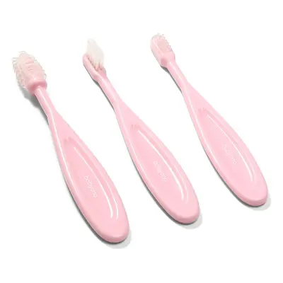 BabyOno Toothbrush zubní kartáček pro děti Pink 3 ks