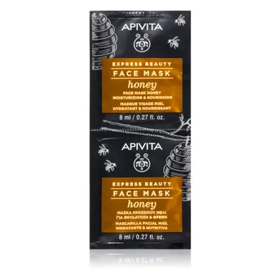 Apivita Express Beauty Nourishing Face Mask Honey hydratační a vyživující maska na obličej 2x8 m