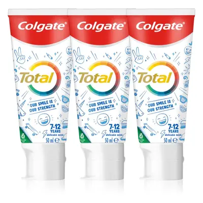 Colgate Total Junior zubní pasta pro důkladné vyčištění zubů a ústní dutiny pro děti 3x50 ml