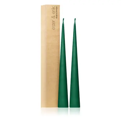 ester & erik cone candles marble green (no. 58) dekorativní svíčka 2x37 cm