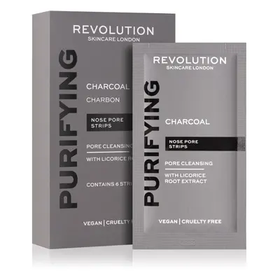 Revolution Skincare Purifying Charcoal čisticí náplast na zanešené póry na nose s aktivním uhlím