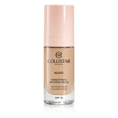 Collistar NUDO Second Skin Foundation SPF 15 rozjasňující hydratační make-up s vyhlazujícím efek