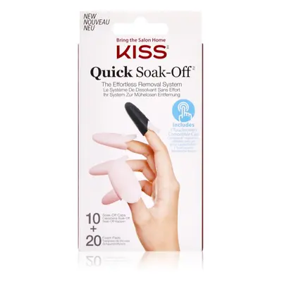 KISS Quick Soak-Off Remover Caps sada pro odstranění umělých nehtů 30 ks