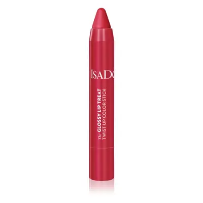 IsaDora Glossy Lip Treat Twist Up Color hydratační rtěnka odstín 12 Rhubarb Red 3.3 g