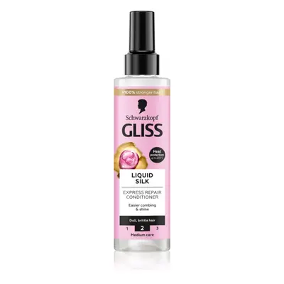 Schwarzkopf Gliss Liquid Silk bezoplachový kondicionér pro posílení a lesk vlasů 200 ml