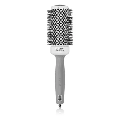 Olivia Garden Expert Shine Wavy Bristles White&Grey kartáč na vlasy průměr 45 mm 1 ks