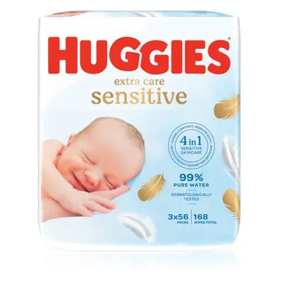 Huggies Extra Care Triplo vlhčené ubrousky pro děti 3x56 ks