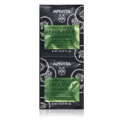 Apivita Express Beauty Moisturizing Face Mask Cucumber intenzivně hydratační pleťová maska 2 x 8