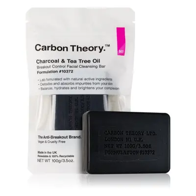 Carbon Theory Charcoal & Tea Tree Oil čisticí tuhé mýdlo pro zklidnění pleti 100 g