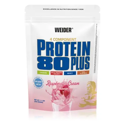 Weider Protein 80 Plus syrovátkový protein s aminokyselinami příchuť Raspberry - Cream 500 g