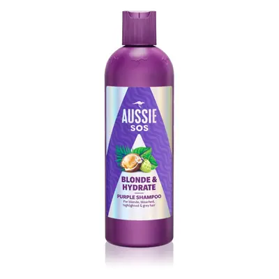 Aussie SOS Blonde Hydrate fialový tónovací šampon pro blond vlasy 300 ml