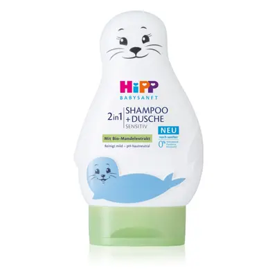 Hipp Babysanft Sensitive dětský šampon na tělo a vlasy Seal 200 ml