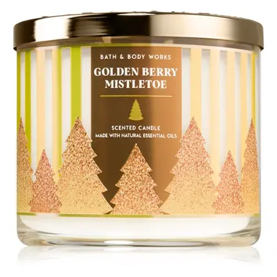 Bath & Body Works Golden Berry Mistletoe vonná svíčka 411 g