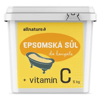 Allnature Epsomská sůl + vitamín C sůl do koupele s vitaminem C 5000 g