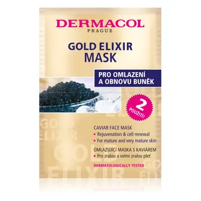 Dermacol Gold Elixir pleťová maska s kaviárem 2x8 g