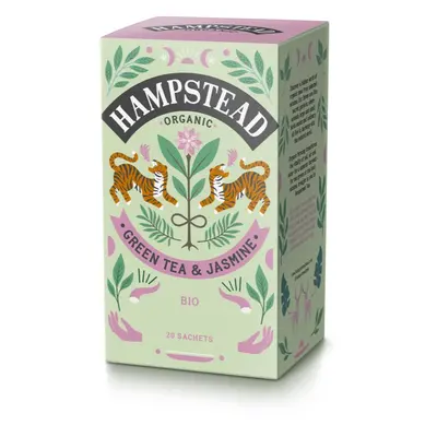 Hampstead Tea London Green Tea & Jasmine porcovaný čaj 20 ks